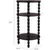 imageCreative CoOp 3Tier Curved Accent Table with Beveled Shelves and Doweled Legs Matte Black FinishBlack