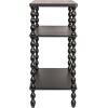imageCreative CoOp 3Tier Curved Accent Table with Beveled Shelves and Doweled Legs Matte Black FinishBlack