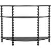imageCreative CoOp 3Tier Curved Accent Table with Beveled Shelves and Doweled Legs Matte Black FinishBlack