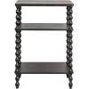 imageCreative CoOp 3Tier Curved Accent Table with Beveled Shelves and Doweled Legs Matte Black FinishBlack