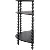 imageCreative CoOp 3Tier Curved Accent Table with Beveled Shelves and Doweled Legs Matte Black FinishBlack