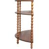 imageCreative CoOp 3Tier Curved Accent Table with Beveled Shelves and Doweled Legs Matte Black FinishWalnut Color