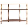 imageCreative CoOp 3Tier Curved Accent Table with Beveled Shelves and Doweled Legs Matte Black FinishWalnut Color