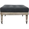 imageCreative CoOp Antoinette Upholstered Coffee Table Grey Ottoman