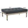 imageCreative CoOp Antoinette Upholstered Coffee Table Grey Ottoman