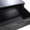 imageCreative CoOp Crawford Solid Wood Nightstand with 2 Storage Drawers and Cane Detail Light Brown FinishBlack With Black