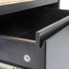 imageCreative CoOp Crawford Solid Wood Nightstand with 2 Storage Drawers and Cane Detail Light Brown FinishBlack and Natural