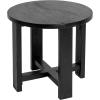 imageCreative CoOp Elegant Acacia Trestle Round End Table BlackBlack