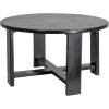 imageCreative CoOp Elegant Acacia Trestle Round End Table BlackBlack