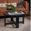 imageCreative CoOp Elegant Acacia Trestle Round End Table BlackBlack