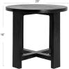 imageCreative CoOp Elegant Acacia Trestle Round End Table BlackBlack