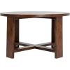 imageCreative CoOp Elegant Acacia Trestle Round End Table BlackWalnut Finish