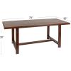 imageCreative CoOp Elegant Acacia Trestle Round End Table BlackWalnut Finish