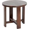 imageCreative CoOp Elegant Acacia Trestle Round End Table BlackWalnut Finish