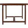 imageCreative CoOp Elegant Acacia Trestle Round End Table BlackWalnut Finish