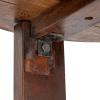 imageCreative CoOp Elegant Acacia Trestle Round End Table BlackWalnut Finish