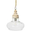 imageCreative CoOp Glass ampamp Mango Wood Ceiling Pendant LightBrown