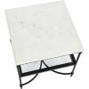 imageCreative CoOp Libertine Genuine Marble and Metal End Table with Glass Storage Shelf Gold FinishBlack