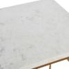 imageCreative CoOp Libertine Genuine Marble and Metal End Table with Glass Storage Shelf Gold FinishGold