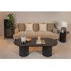 imageCreative CoOp Mango Wood Pedestal Coffee Table with Ribbed Base Natural BleachedBlack