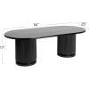 imageCreative CoOp Mango Wood Pedestal Coffee Table with Ribbed Base Natural BleachedBlack