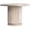 imageCreative CoOp Mango Wood Pedestal Coffee Table with Ribbed Base Natural BleachedNatural