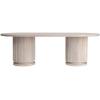 imageCreative CoOp Mango Wood Pedestal Coffee Table with Ribbed Base Natural BleachedNatural