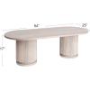 imageCreative CoOp Mango Wood Pedestal Coffee Table with Ribbed Base Natural BleachedNatural
