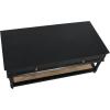 imageCreative CoOp Maxwelton Solid Wood Coffee Table with 2 Drawers and Woven Cane Storage Shelf Black and NaturalBlack