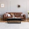 imageCreative CoOp Maxwelton Solid Wood Coffee Table with 2 Drawers and Woven Cane Storage Shelf Black and NaturalBlack