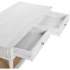 imageCreative CoOp Maxwelton Solid Wood Coffee Table with 2 Drawers and Woven Cane Storage Shelf Black and NaturalWhite