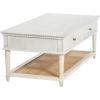 imageCreative CoOp Maxwelton Solid Wood Coffee Table with 2 Drawers and Woven Cane Storage Shelf Black and NaturalWhite