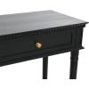 imageCreative CoOp Maxwelton Solid Wood Console Table with 2 Drawers and Woven Cane Storage Shelf Black and NaturalBlack