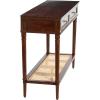 imageCreative CoOp Maxwelton Solid Wood Console Table with 2 Drawers and Woven Cane Storage Shelf Black and NaturalWalnut