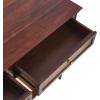 imageCreative CoOp Maxwelton Solid Wood Console Table with 2 Drawers and Woven Cane Storage Shelf Black and NaturalWalnut
