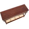 imageCreative CoOp Maxwelton Solid Wood Console Table with 2 Drawers and Woven Cane Storage Shelf Black and NaturalWalnut