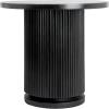 imageCreative CoOp Round Mango Wood Pedestal Side Table with Ribbed Base Stained BlackBlack
