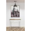 imageCreative CoOp Rustic Farmhouse Metal Console Table with Solid Wood Top Distressed GreyAntiqued White