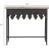 imageCreative CoOp Rustic Farmhouse Metal Console Table with Solid Wood Top Distressed GreyDistressed Dark Grey