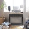 imageCreative CoOp Rustic Farmhouse Metal Console Table with Solid Wood Top Distressed GreyDistressed Dark Grey