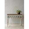 imageCreative CoOp Rustic Farmhouse Metal Console Table with Solid Wood Top Distressed GreyDistressed Zinc