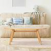 imageCreative CoOp Sea Waves Surfboard Oval Coffee Table MulticolorGreen Stripe