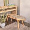 imageCreative CoOp Sea Waves Surfboard Oval Coffee Table MulticolorWaves
