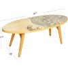 imageCreative CoOp Sea Waves Surfboard Oval Coffee Table MulticolorWaves