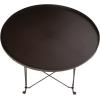 imageCreative CoOp TrayStyle Round Metal Coffee TableBronzeBronze