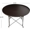 imageCreative CoOp TrayStyle Round Metal Coffee TableBronzeBronze
