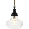 imageCreative CoOp Glass ampamp Mango Wood Ceiling Pendant LightBlack