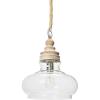 imageCreative CoOp Glass ampamp Mango Wood Ceiling Pendant LightBrown