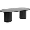 imageCreative CoOp Mango Wood Pedestal Coffee Table with Ribbed Base Natural BleachedBlack