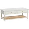 imageCreative CoOp Maxwelton Solid Wood Coffee Table with 2 Drawers and Woven Cane Storage Shelf Black and NaturalWhite